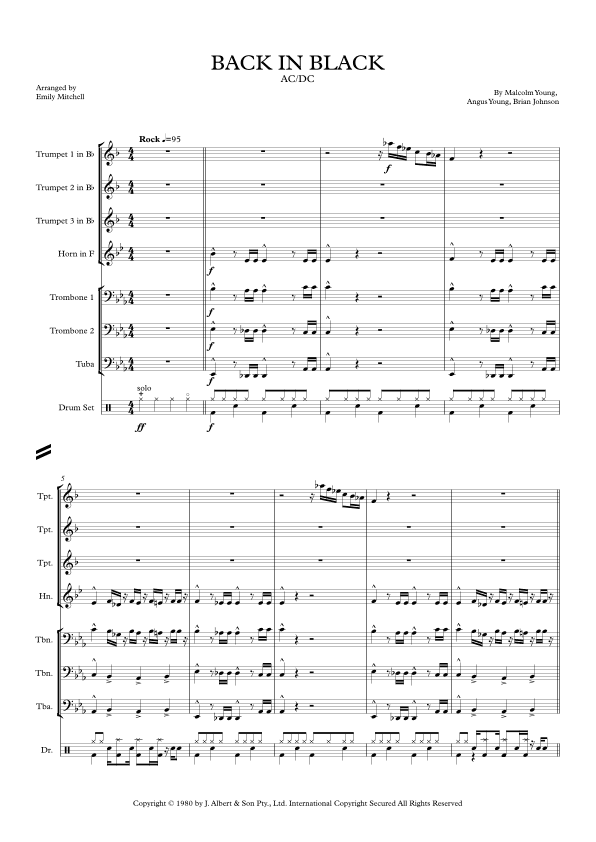 Back In Black (arr. Emily Mitchell)