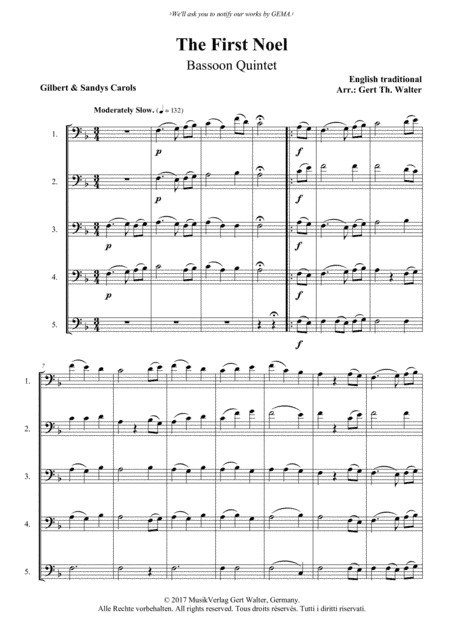 The First Noel (arr. Gert Th. Walter)