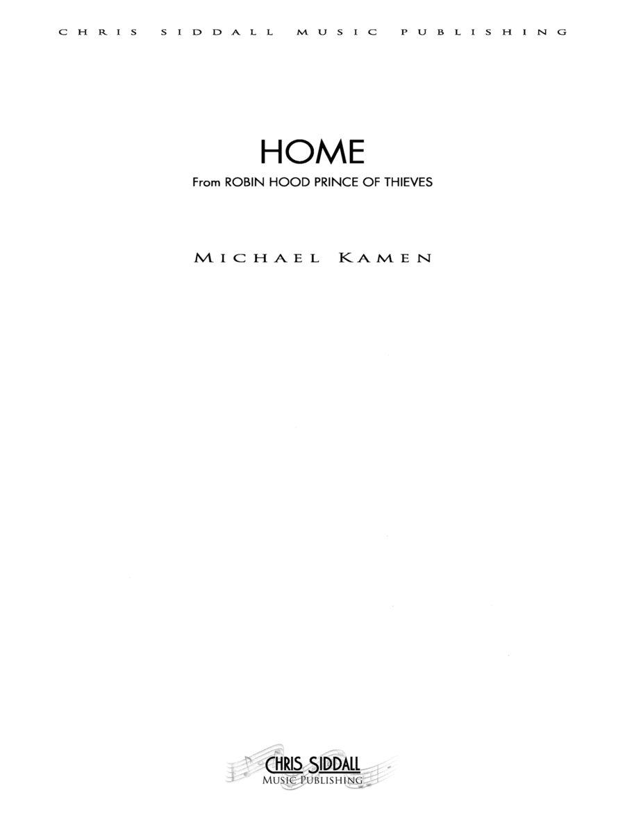 Main Title-prince Of Thieves - Score Only (arr. Chris Siddall Music Publishing)