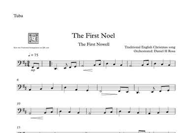 The First Noel - The First Nowell - Easy Christmas Carol - Tuba (arr. Daniel H Rosa)