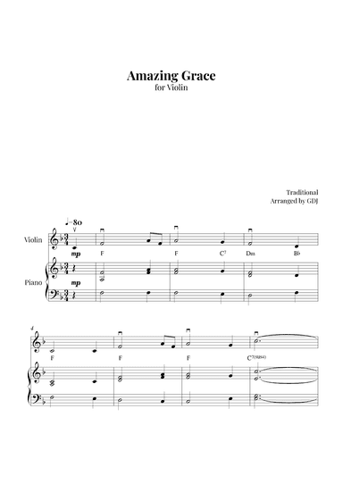 Amazing Grace (arr. GDJ)