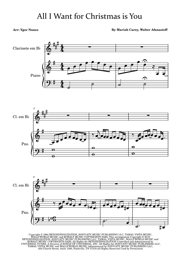 All I Want For Christmas Is You (arr. Ygor Nunes)