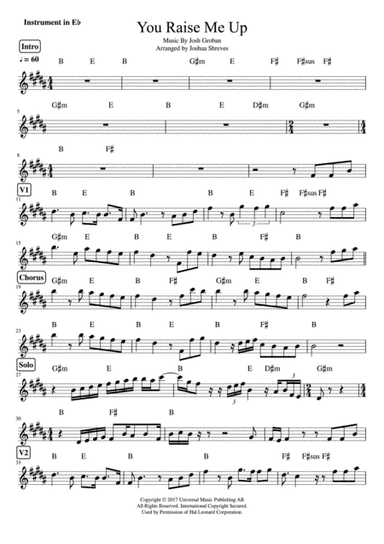You Raise Me Up (arr. Joshua Shreves)