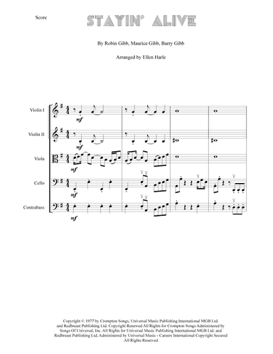 Stayin' Alive (arr. Ellen Harle)