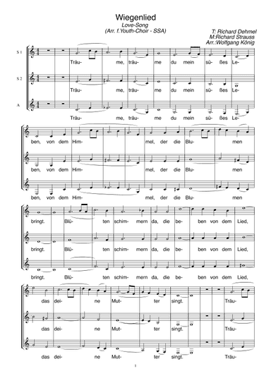 Wiegenlied (arr. Wolfgang König)
