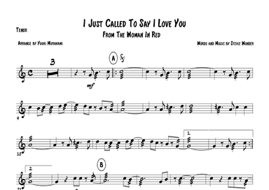 I Just Called To Say I Love You (arr. Yuuki Murakami)