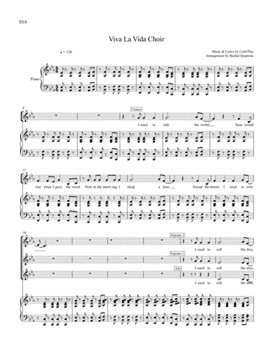Viva La Vida (arr. Rachel Quatrone)