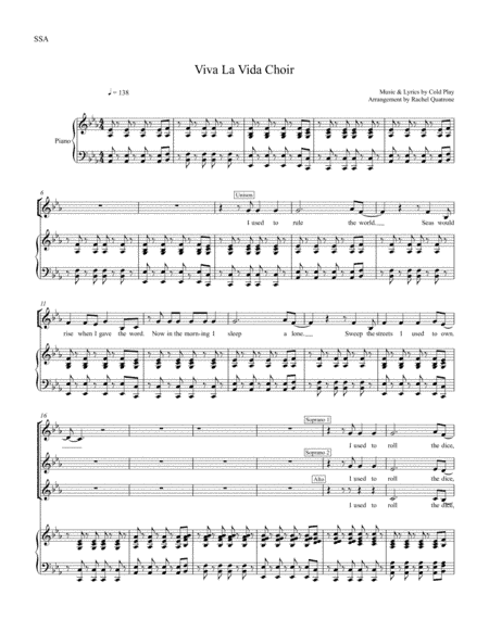 Viva La Vida (arr. Rachel Quatrone)