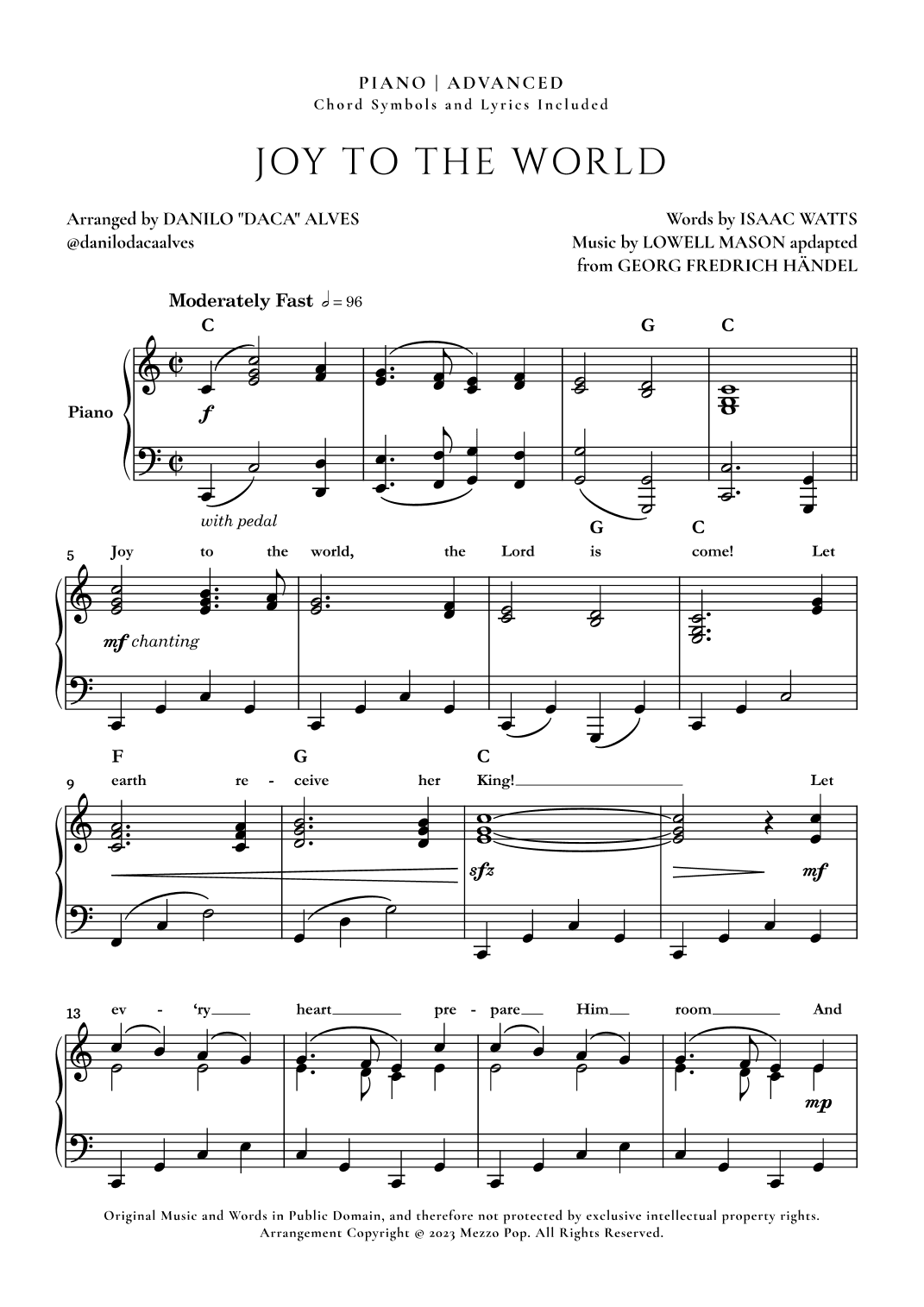 Joy to the World (arr. Danilo "Daca" Alves)