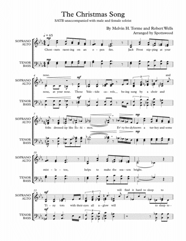 The Christmas Song (chestnuts Roasting On An Open Fire) (arr. Stan Spottswood)
