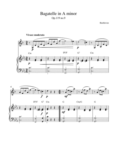 Bagatelle (op.119 no.9) (arr. Kaiserin Rebecca)