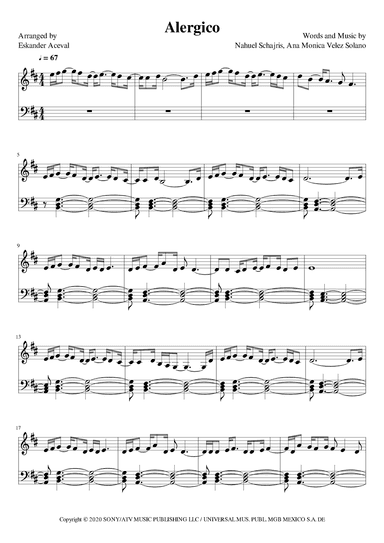 Alergico (arr. Eskander Aceval)