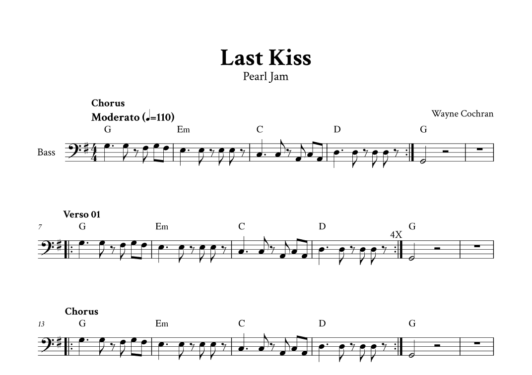 Last Kiss (arr. Yuri Noronha)