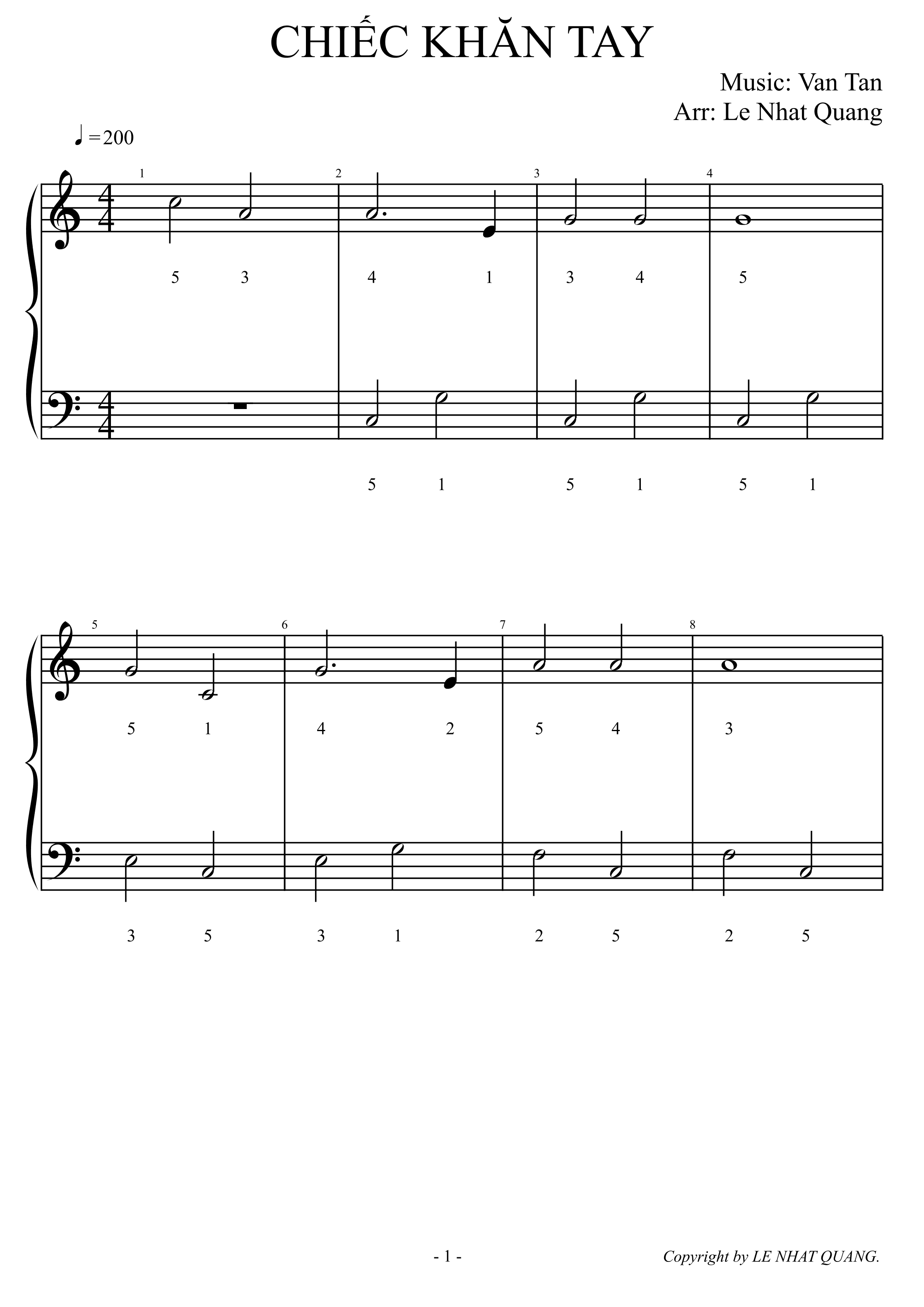 CHIẾC KHĂN TAY (arr. Le Nhat Quang)