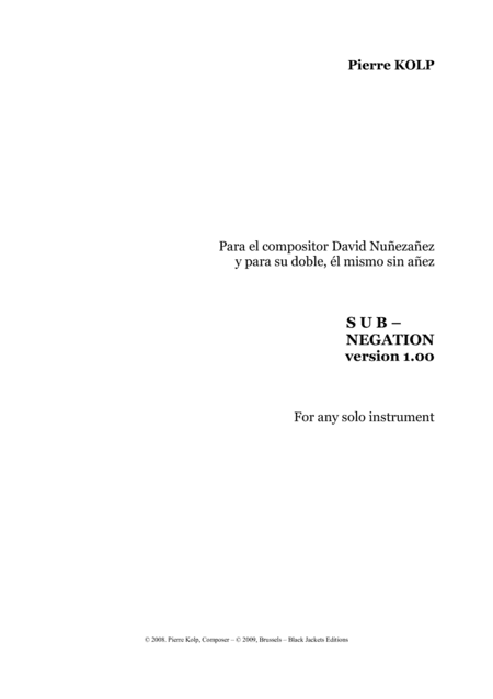 Sub negation 1 (solo, for any instrument)