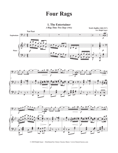 Four Rags for Euphonium and Piano (arr. Ralph Sauer)
