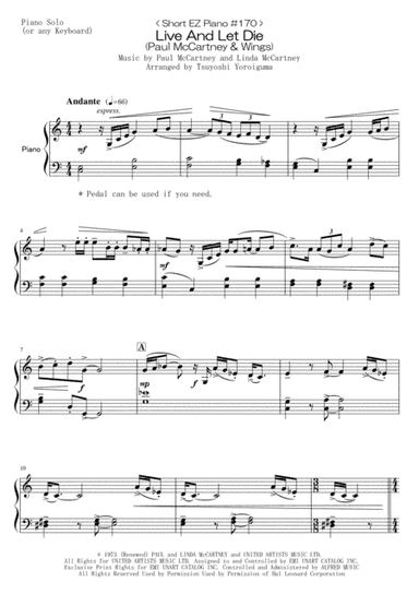 Live And Let Die (arr. Tsuyoshi Yoroiguma)