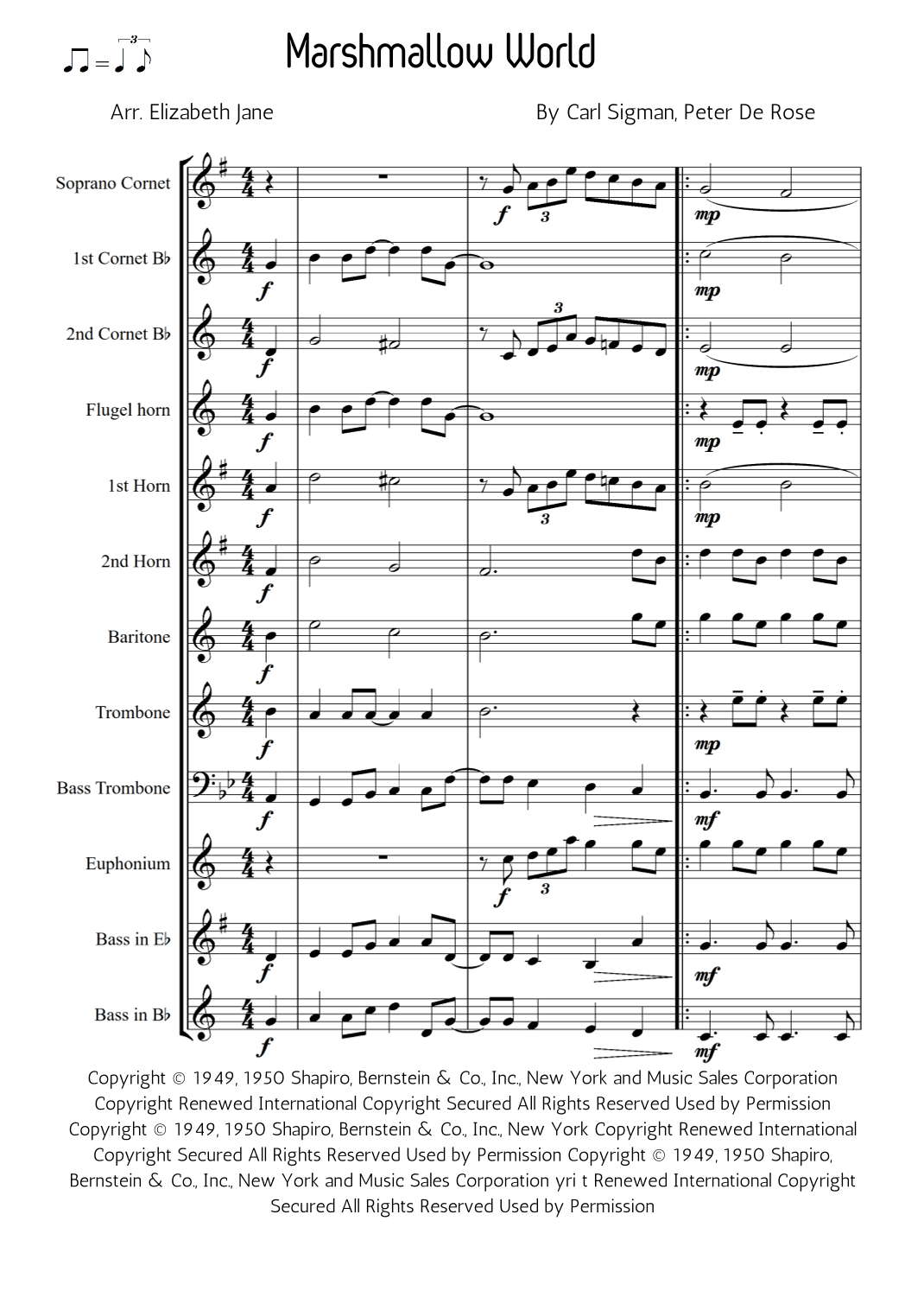 A Marshmallow World (arr. Elizabeth JANE)