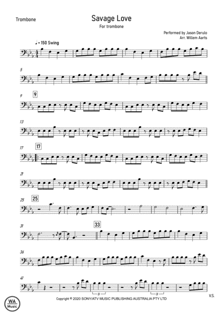 Savage Love (arr. Willem Aarts)
