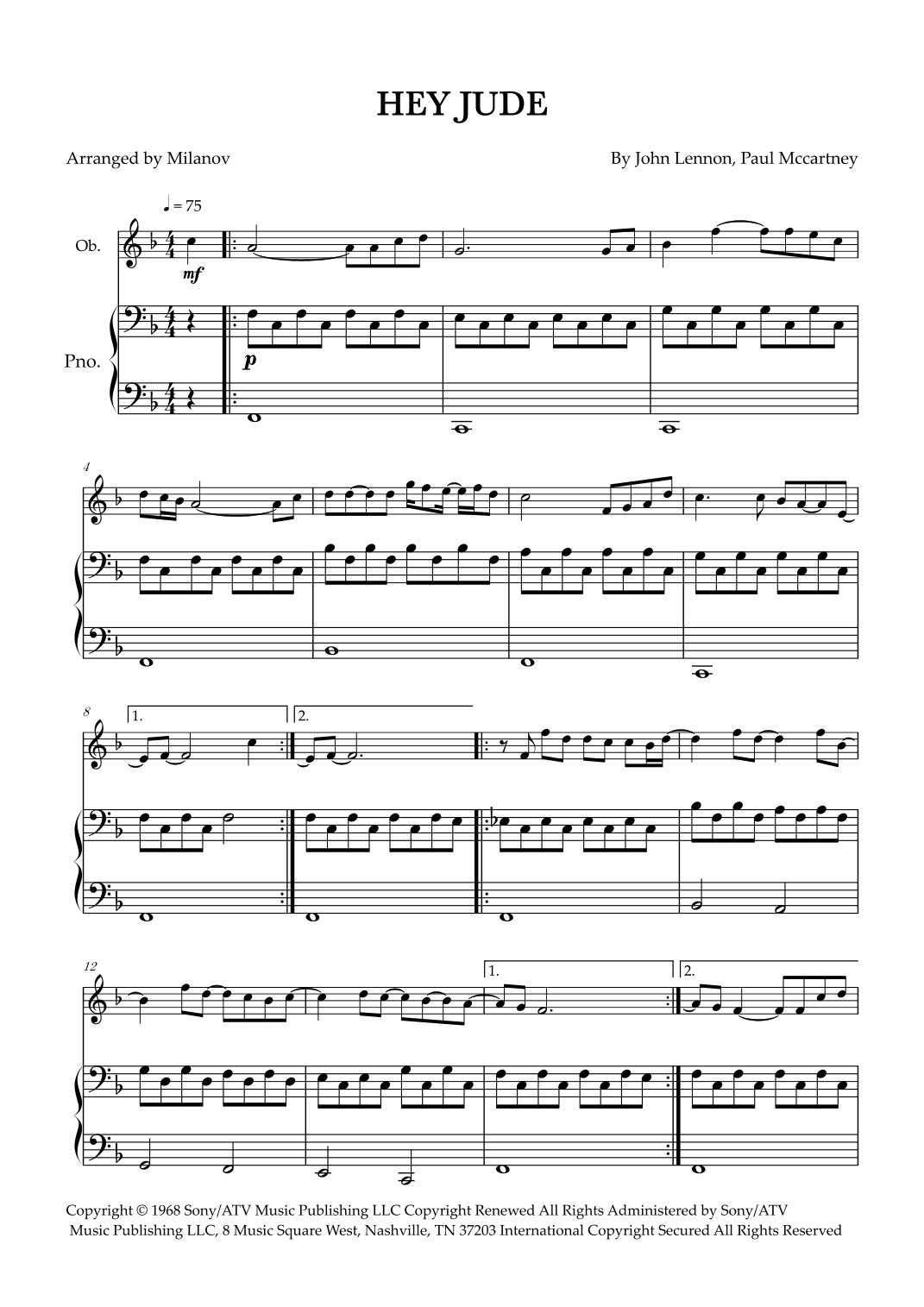 Hey Jude (arr. Milanov)