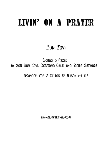 Livin' On A Prayer (arr. Alison Gillies)