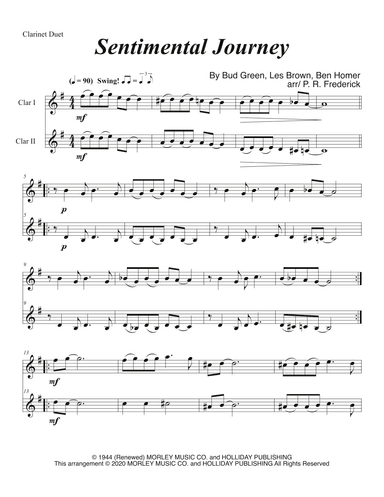 Sentimental Journey (arr. P. R. Frederick)