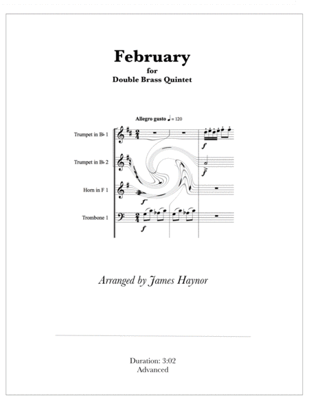 February for Double Brass Quintet (arr. James Haynor)