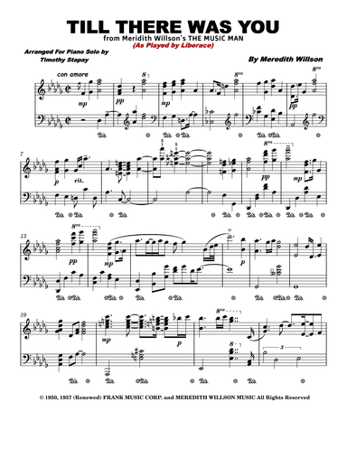 Till There Was You (arr. Timothy Stapay/Liberace)