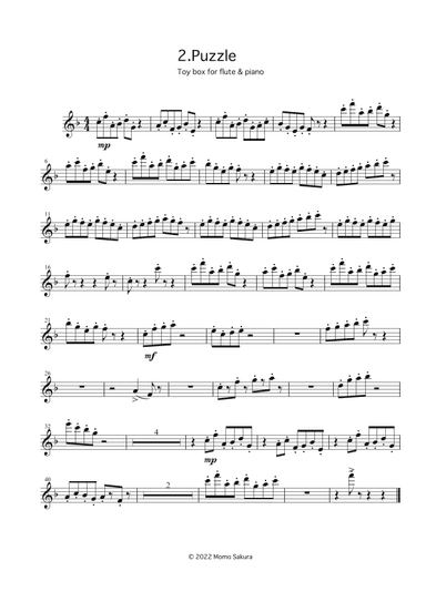 1. Puzzle ~Toy Box for Flute and Piano~