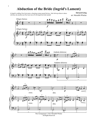 Classical Duets for Flute & Piano:  Abduction of the Bride (Ingrid's Lament) (arr. Meredith Whelan)