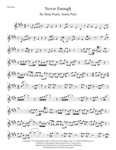 Never Enough (arr. Kevin Busse)