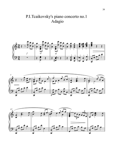 P.I.Tcaikovsky themes from piano concerto no.1 (arr. Dimitris Stamatelatos)