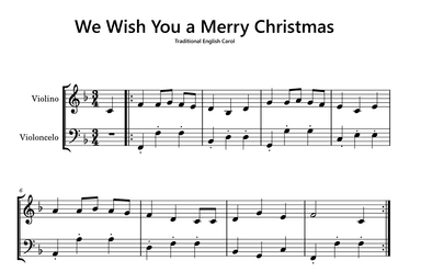 We Wish You a Merry Christmas - Score Only (arr. Funtom)