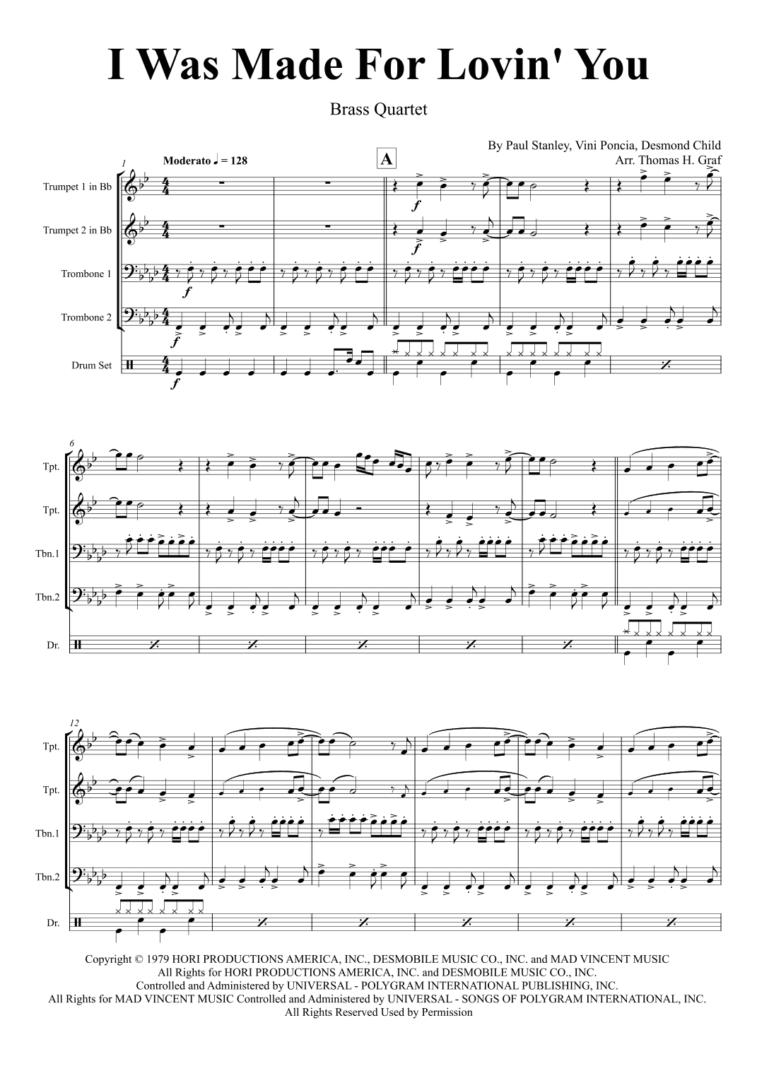 I Was Made For Lovin' You (arr. Thomas H. Graf)