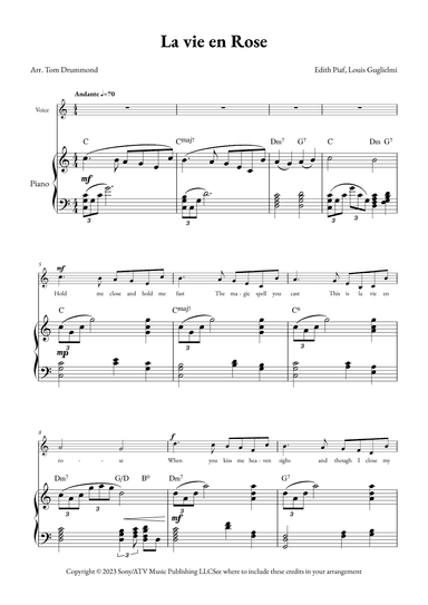 La Vie En Rose (arr. Tom Drummond)