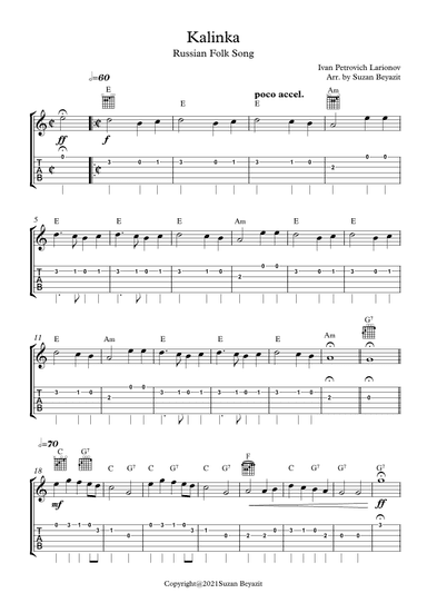 Kalinka (arr. Suzan Beyazit)