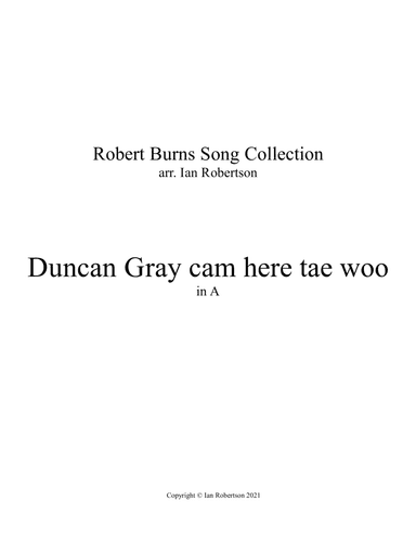 Duncan Gray - in A (Burns)