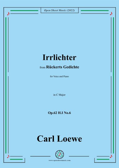 Loewe-Irrlichter,in C Major,Op.62 H.I No.6 (arr. OSM Press)