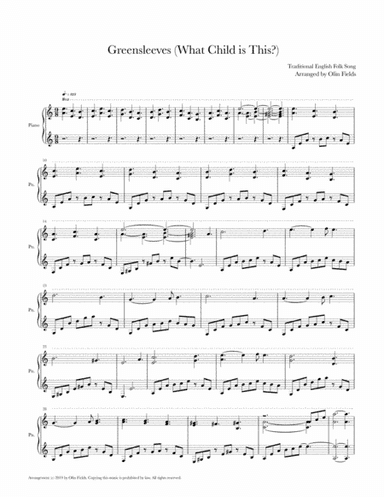 Greensleeves (What Child Is This) (arr. Olin Fields)