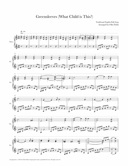 Greensleeves (What Child Is This) (arr. Olin Fields)