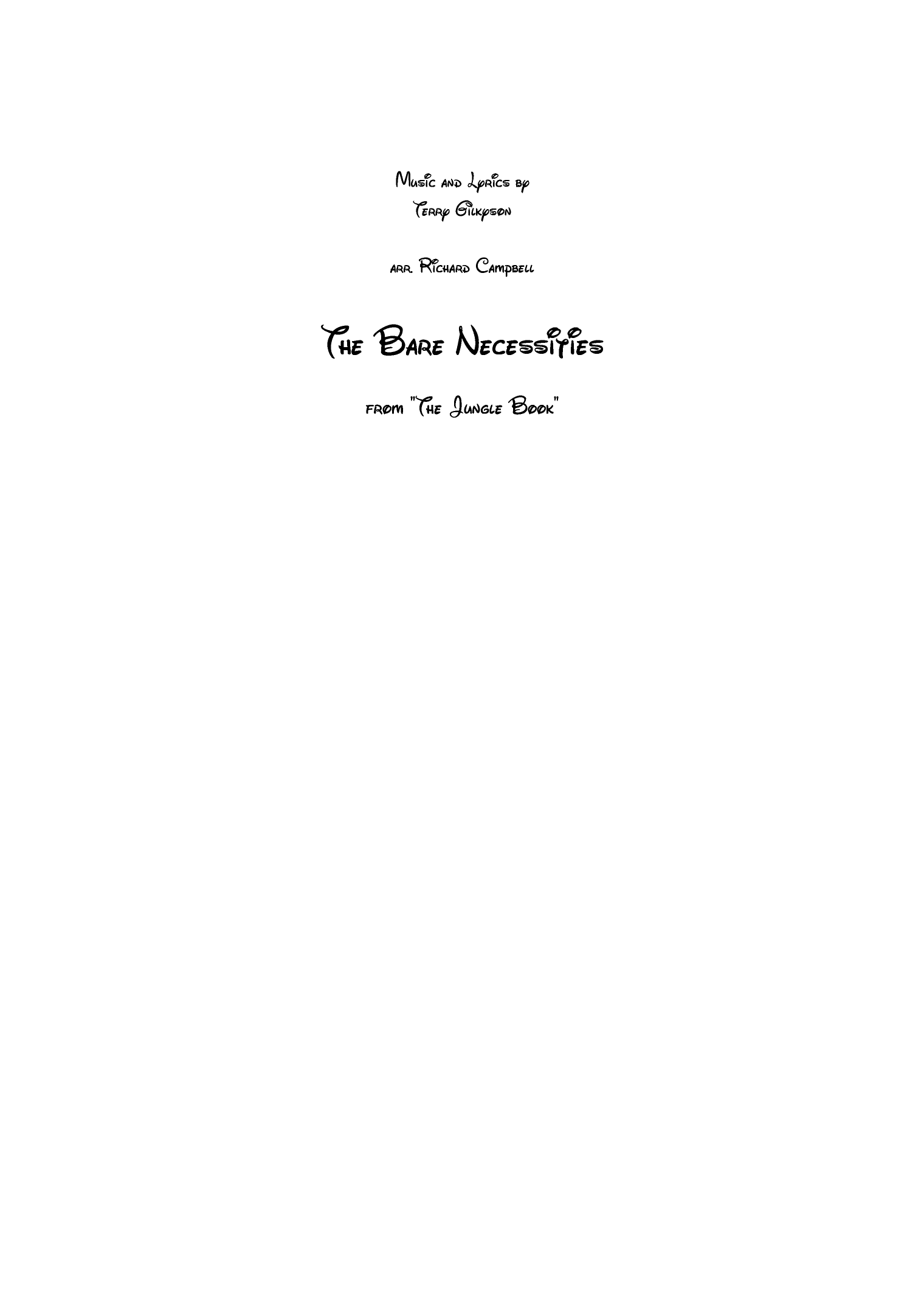 The Bare Necessities (arr. Richard Campbell)