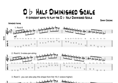 Db Half Diminished Scale (4 Ways to Play)