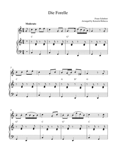 Die Forelle (D.550) (arr. Kaiserin Rebecca)