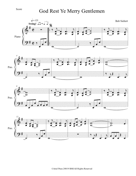 God Rest Ye Merry Gentlemen (arr. Bob Siebert)