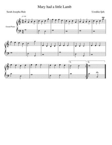 Mary had a little Lamb (arr. Uzodike Ijeh)