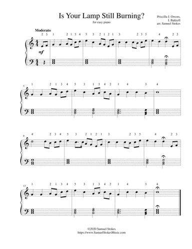 Is Your Lamp Still Burning? - for easy piano (arr. Samuel Stokes)