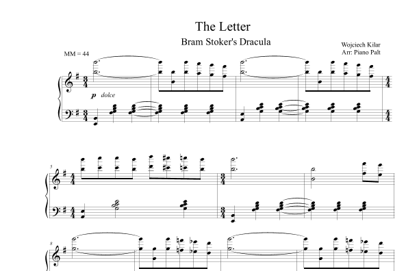 The Letter Ii (arr. Piano Palt)
