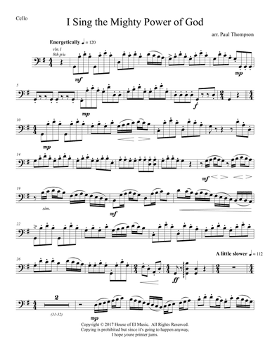 I Sing the Mighty Power of God (arr. Paul Thompson)