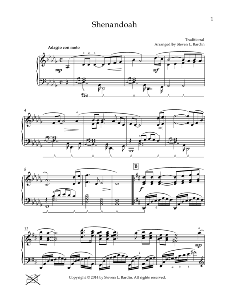 Shenandoah (arr. Steven L. Bardin)