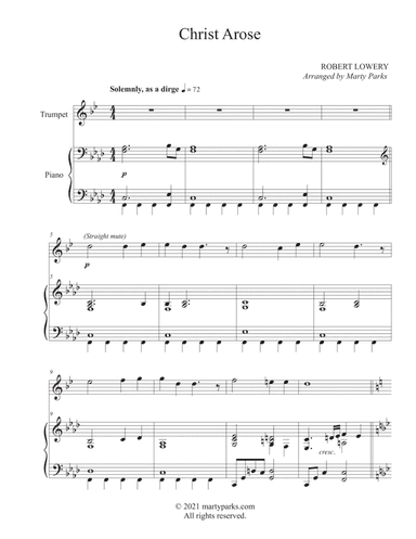 Christ Arose (Trumpet-Piano) (arr. Marty Parks)